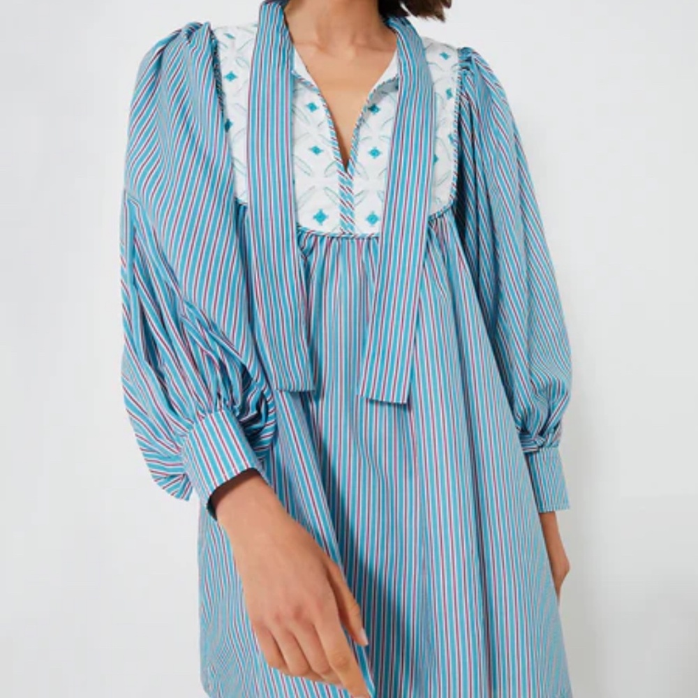 Pomander Place Blue Stripe Juliette Dress